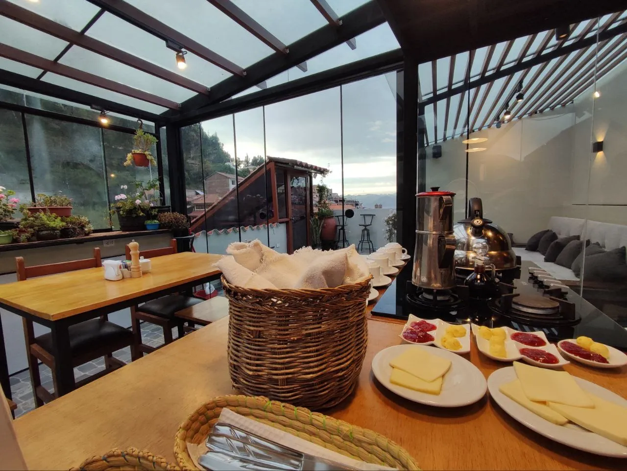 Breakfast area at Casa Agustina Cusco